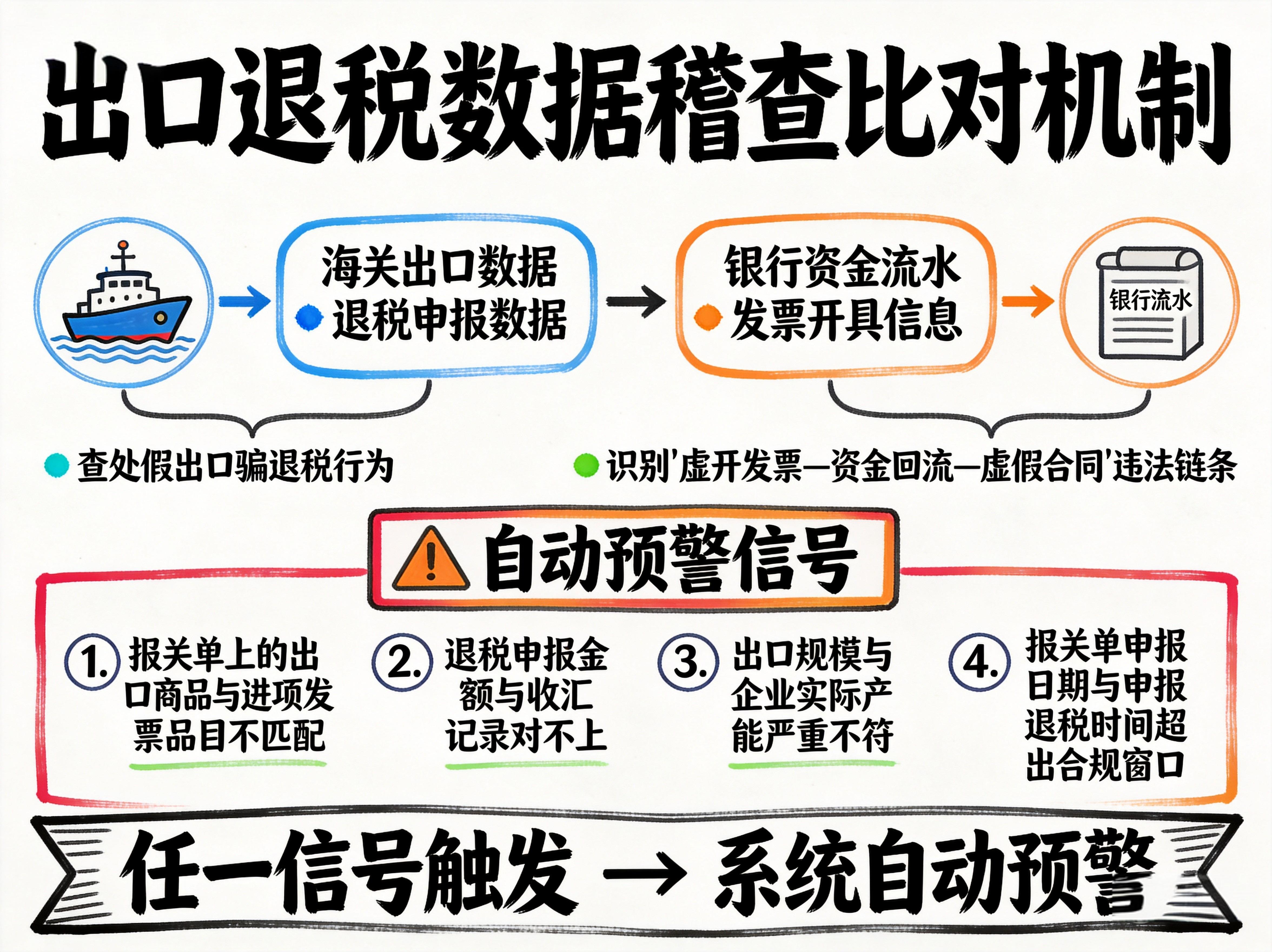 出口退税数据稽查比对机制